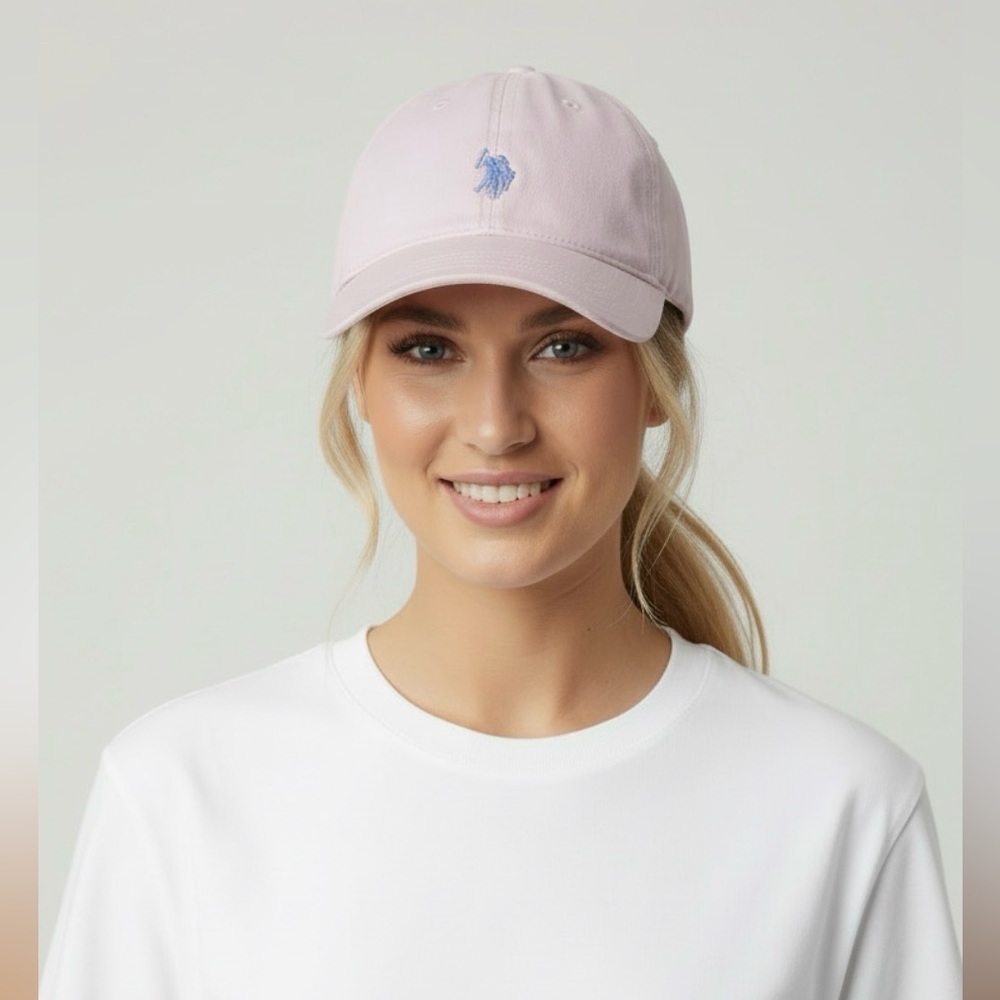 (#89)U.S. POLO ASSN. Lilac Cap with Logo Print